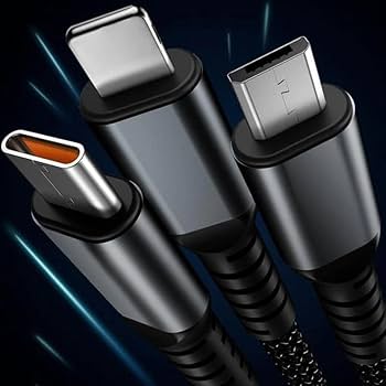 100W 3 in 1 Fast Charging Cable - USB to Type - C, Micro & Lightning Cable - Smart Gadget Hub