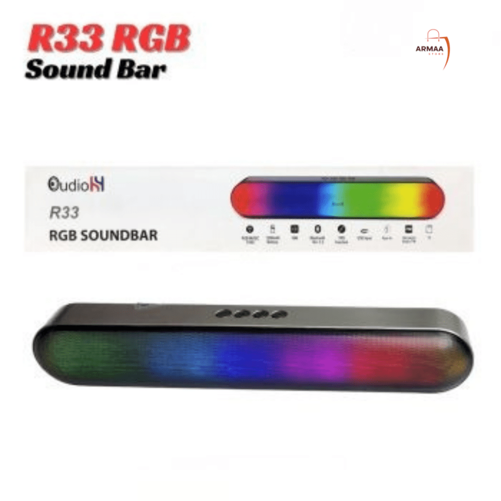 Audio H R33 RGB Soundbar - Best Bluetooth Soundbar - Smart Gadget Hub